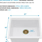 21 Inch White Granite Composite Bar Sink 21x18 Single Bowl Granite Composite Undermount Small Kitchen Sink Small Wet Bar Sinks with Workstation Quartz Natural Stone