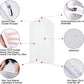 Garment Bag Covers 24''X54'' Lightweight White PEVA Breathable Bags (Pack of 6) with Study Full Zipper for Closet Clothes Storag (24''X55'', White)
