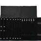 Velvet Travel Jewelry Case Roll Bag Organizer for Necklace Bracelet Earrings Ring (Black) (Black(2+6+6))