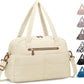 Travel Duffle Bag,Puffer Carry On Duffel Bag with Laptop Compartment Waterproof Overnight Weekender Bags for Women Large Hospital Tote Bags for Labor and Delivery(Medium,Beige）