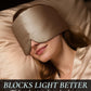 Zenssia Satin Sleep Mask for Women and Men, Lightweight Padded Eye Mask with Adjustable Strap, Comfort Blackout for Travel and Nap - Taupe