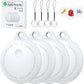 Tags-4 Pack, Smart Bluetooth Tracker Work with Apple Find My, Key Finders and Find My Tracker, Game Changer Waterproof Smart Tag with Key Ring GPS Tracker Tag for Keys/Luggage/Wallet (White)