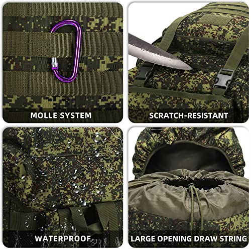 70L Camping Hiking Military Tactical Backpack Outdoor Water Repellent Adjustable Sport Bag