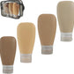 Travel Bottles for Toiletries, TSA Approved 3oz Leak Proof Silicone Refillable Squeeze Travel Size Containers BPA Free for Cleansers, Lotions, Shampoo w/Clear Bag (NEW earth tone set)