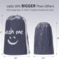 HOMEST 2 Pack XL Wash Me Travel Laundry Bag, Machine Washable Dirty Clothes Organizer, Large Enough to Hold 4 Loads of Laundry, Easy Fit a Laundry Hamper or Basket