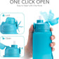 TakeToday Collapsible Water Bottles 32oz, Foldable Travel Water Bottle, BPA Free, Silicone Water Bottle Leakproof for Hiking, International Travel, Outdoors