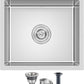 18 Inch Undermount Kitchen Sink Brushed, 18 Gauge T-304 Stainless Steel Handmade Single Bowl Kitchen Bar/Prep Sink Undermount, 18"x18"x9"