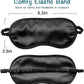 LULUSILK Mulberry Silk Sleep Eye Mask Blindfold with Elastic Strap Headband, Soft Eye Cover Eyeshade for Night Sleeping, Travel, Nap(Black), Pack of 1