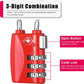 ZHEGE TSA Locks for Luggage 3 Digit Cable Padlock with Alloy Body for Suitcase, Baggage, Backpack, Pistol Case (2 Pack, Red)