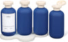 ASEVAT 6.7oz Airtight Plastic Travel Shampoo Bottles, Travel Shampoo and Conditioner Bottles Refillable, Empty Travel Size Shampoo Bottle, Hand Soap Dispenser for Vacation, Gym, Home(Navy)