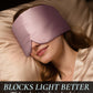 Zenssia Satin Sleep Mask for Women and Men, Lightweight Padded Eye Mask with Adjustable Strap, Comfort Blackout for Travel and Nap - Light Plum