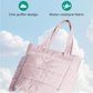 BAGSMART Tote Bag for Women, Lightweight Puffy Tote Bag with Compartments Shoulder Bag Handbag for Travel, Work, Gym,