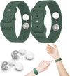 Motion Sickness Bands Anti Nausea Acupressure Wristband Sea Sickness Wristbands Nausea Bands Natural Relief Motion & Morning Sickness（1 Pair Pine Green）