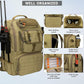 Fishing Backpack with Rod Holders,40L Large Water-resistant Fishing Tackle Bag with Cooler,Tackle Box Backpack
