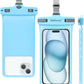 wellhouse Waterproof Phone Pouch, Waterproof Phone Case for iPhone 16 15 14 13 12 Pro Max XS Samsung, IPX8 3D Cellphone Dry Bag Beach Essentials (1 Pack - Light Blue7.0, 7 inch)
