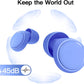 Ear Plugs for Sleeping 45dB Noise Cancelling System Ear Plugs for Concerts, Focus, Travel, Work Silicone Hearing Protection Earplugs with 8 Tips (XS-L) Reusable poweful Noise Reduction Ear Plug Blue