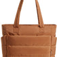 BAGSMART Tote Bag for Women, Lightweight Puffy Tote Bag with Compartments Shoulder Bag Handbag for Travel, Work, Gym,