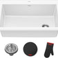 KRAUS Forteza 33-inch Granite Drop In/Undermount Single Bowl White Kitchen Sink, KGD-54WHITE