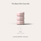 Cadence Travel Containers Basic Skincare Set - Magnetic Containers with Lids,Carry On Travel Essentials For Women/Men - 3 Small Capsules (0.56oz) - Cleanser, Moisturizer & Sun-Icon Labels - Petal