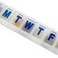 Weekly Pill Organizer - 7-Day Pill Planner Extra Large Pill Planner and Daily Pill Organizer and Medicine Reminder, Monday to Sunday Compartments - BPA Free - Travel Pill Box Case (Pack of 3)