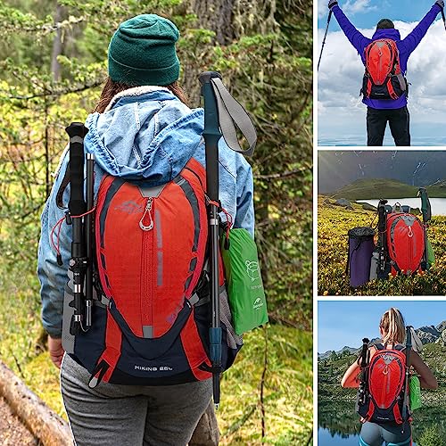 INOXTO Small Hiking Backpack with 2L Water Bladder and Waterproof Rain Cover