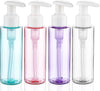 Travel Bottles Plastic Pump Bottle Dispenser TSA Approved 3.4oz/100ml 4 Pack Travel Refillable Shampoo and Conditioner Bottles Empty Travel Size Bottles for Cosmetic, Lotion, Liquid Soap (mixcolor)