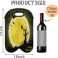 Vintage Sea Turtle 2 Bottle Wine Carrier Tote Bag Insulated Wine Bottles Neoprene Bag with Secure Carry Handle Portable Wine Cooler Bag for Travel Picnic Beach (Halloween Moon Owl)