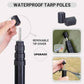 Tarp Poles Heavy Duty Adjustable,AVOFOREST Aviation Aluminum 9.2FT Tent Poles Lengthen and Thicken with Protection Cap Awning Poles Set of 2 for Hiking