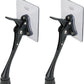 One-Touch Doorstop Adhesive Bracket (Black, 6inch x 2pack)
