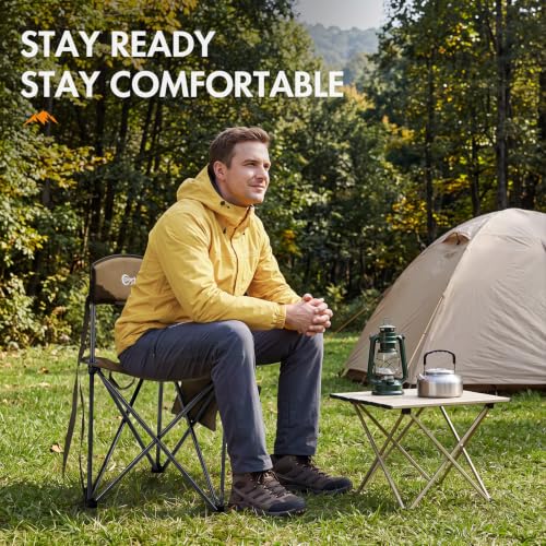 Extra Large Quick Folding Tripod Stool with Backrest Fishing Camping Chair with Carry Strap
