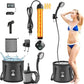 2026 Upgraded Portable Shower with Heater for Camping, 6000mAh Rechargeable Camping Shower Pump with LED Display, 3 Spray Modes 5 Gal Foldable Bucket, Outdoor Shower for Travel RV Pet Bath Car Washing