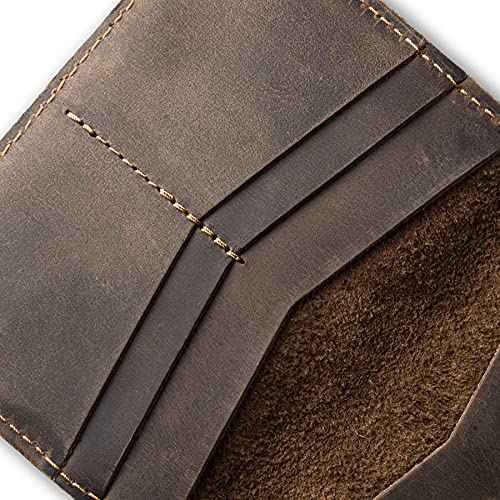 Standard Full Grain Crazy Horse Leather Passport Holder