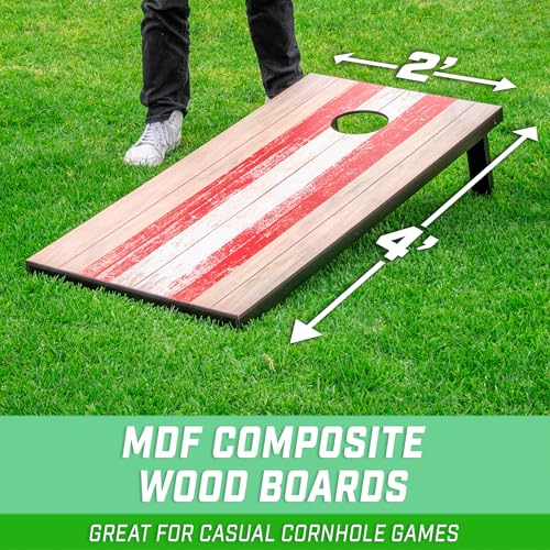 4 x 2 ft Barnwood Design Cornhole Game Set
