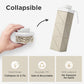 POMKAKA Collapsible Water Bottles 24.3oz(720ml), 2nd Generation Leakproof BPA-Free Travel Water Bottle,Lightweight Reusable Water bottle for Cycling Gym Camping Sports,Champagne White