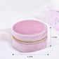 TAIMY Small Jewelry Travel Case, Round Mini Travel Jewelry Box for Women Girls, Portable Mini Jewelry Travel Organizer Boxes for Rings Earrings Necklaces Bracelets(Pink Lavender)