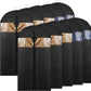 10 Pack - Moucas 43" Black Garment Bag, Mens Suit Bags for Closet Storage and Travel, Garment Bags for Hanging Clothes, Suit Cover Bags with Zipper for Coats, Jackets, Shirts