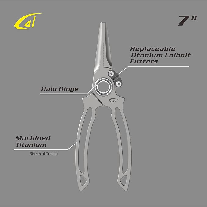 danco Titanium Side Cutter Fishing Pliers with Sheath, Fishing Line, Saltwater Safe, Fresh/Saltwater Fishing