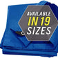 Large Waterproof Tarp - Heavy Duty 5 Mil Thick Poly Tarpaulin Ideal for Canopy Tents, Boats, RV or Pool Covers - Multipurpose Protective Tarps with Grommets for Indoor and Outdoor Use | 24' x 36'