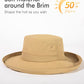 UV 50 Sun Hat for Women Wide Brim with Ponytail Hole Summer Packable Sunhat for Beach Fishing Hiking Gardening Waterproof