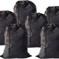 Extra Large Laundry Bag 6 Pack, Travel Laundry Bags with Drawstring Closure, 30"x40", for college, dorm and apartment dwellers (6Pcs Black)