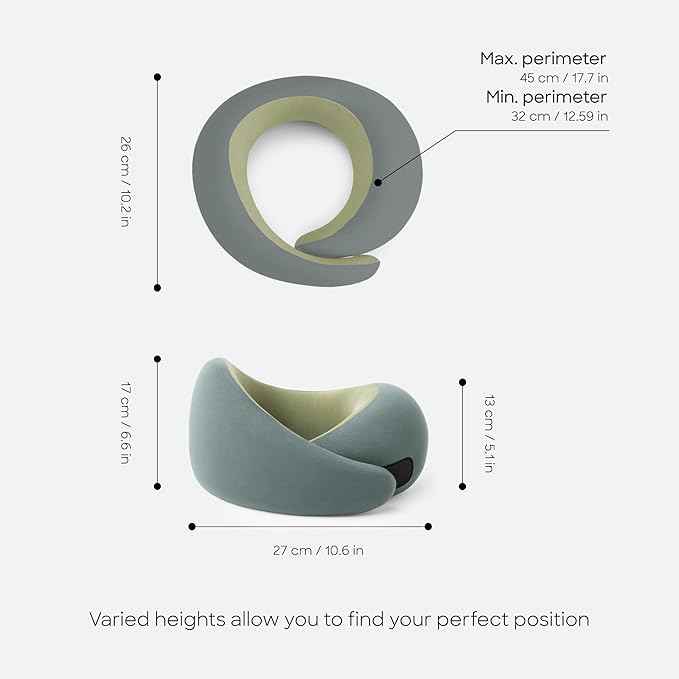 Ostrichpillow Go Neck Pillow, Travel Pillows for Airplanes, Premium Memory Foam Travel Pillow, 360º Ergonomic Design, Asymmetrical Sides, Travel Bag Included, Washable Modal Cover