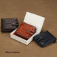 Men's brand buckle driver's license zipper genuine leather wallet, large capacity, multifunctional coin pocket (Coffee)