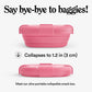 STOJO Collapsible Sandwich Box – 24oz, Reusable Food Storage Container, Silicone Bowl for Hot/Cold Food – Meal Prep, Lunch, Camping, Hiking – Dishwasher Safe (Set of 1, Peony)