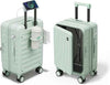 Expandable Lightweight PC Hard Shell Suitcase, 24-inch Luggage with TSA Lock, Top Opening & Cup Holder - Ideal for Business Travel Suitcase (Mint Green, Checked-Medium 24-Inch)