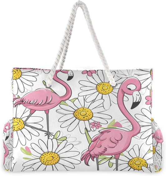 senya Large Beach Bags Totes Canvas Tote Shoulder Bag Soft Wave Water Resistant Bags for Gym Travel Daily Ocean