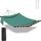TegerDeger 12FT 2 Person Hammock Large Hammock 450LB Capacity with V Shaped Hardwood Spreader Bar & Nylon Rope for Outside, Patio, Garden, Backyard, Beach, Poolside - Lake Blue