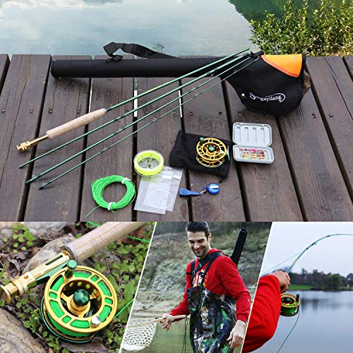 Fly Fishing Rod Reel Combos with Lightweight Portable Rod and Reel