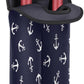 Nautical Anchors 2 Bottle Wine Carrier Tote Bag Insulated Wine Bottles Neoprene Bag with Secure Carry Handle Portable Wine Cooler Bag for Travel Picnic Beach
