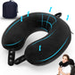 Travel Pillow, Best Memory Foam Neck Pillow Head Support Soft Pillow for Sleeping Rest, Airplane Car & Home Use (Black5)