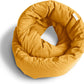 Huzi Infinity Pillow - Travel Neck Pillow - Versatile Soft 360 Support Scarf - Machine Washable - Home Travel Flight Road Trips Airplane Sleeping (Ochre Yellow)